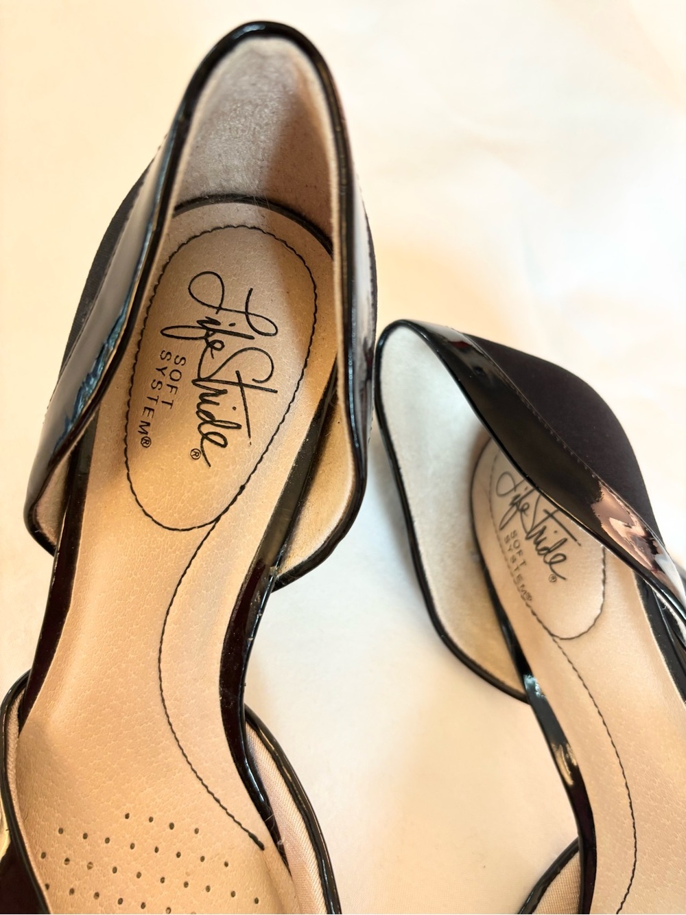 Life Stride Black Pointed D'Orsay Slingback Pumps - Picture 3 of 8